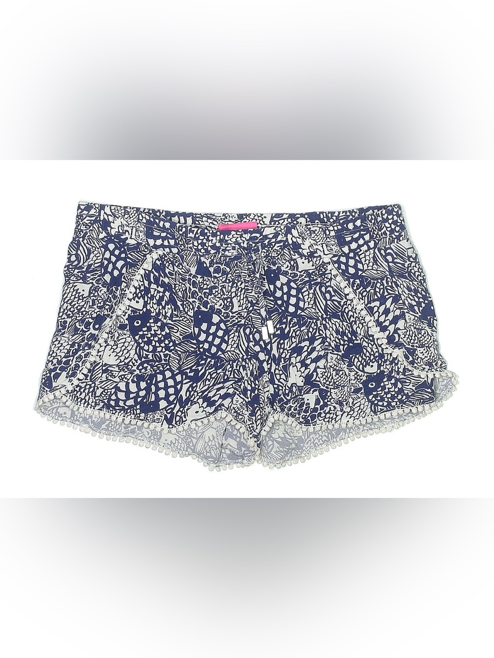 Lilly Pulitzer for Target Upstream Navy Blue & White Printed Women’s Shorts Sz M